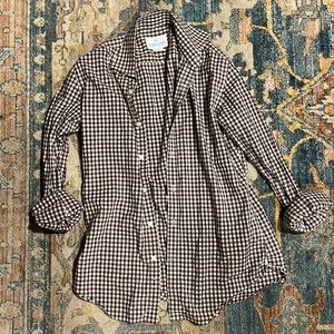 Mens button down blue and red checker size M